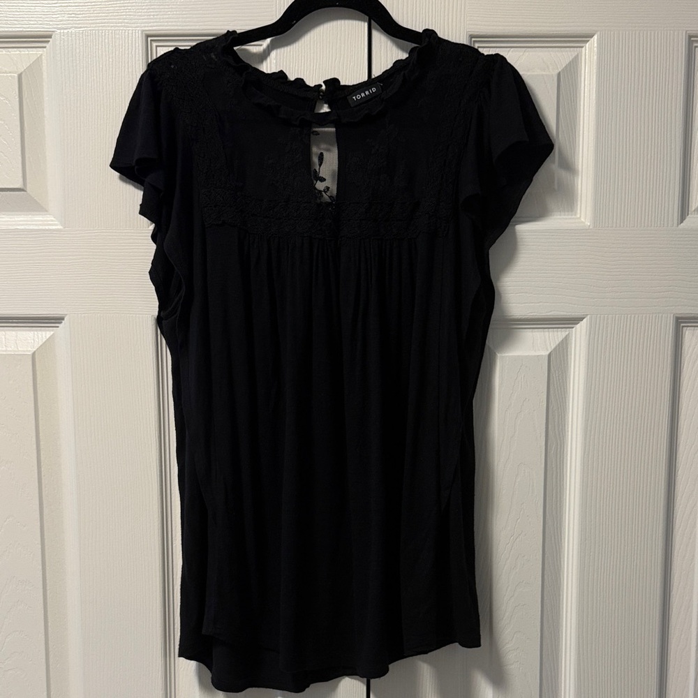 Torrid.  0.  Lace black top